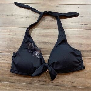 5 for‎ $25 Yama May swim top halter with flower embellishment